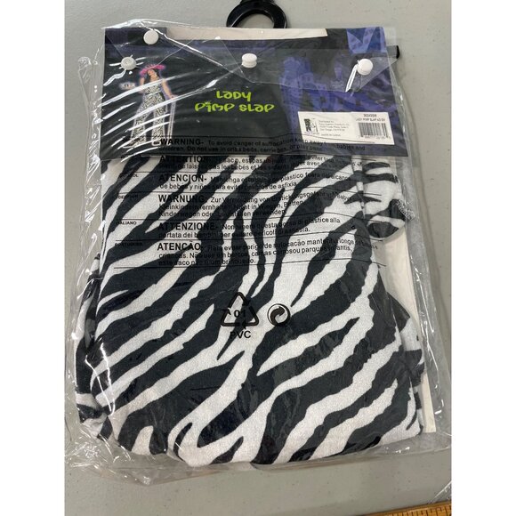 Y2K Lady Pimp Slap Costume Pony Express Size Small 6-8 Zebra Print Halloween NEW - Picture 4 of 7